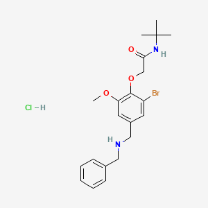 molecular formula C21H28BrClN2O3 B4096803 2-[4-[(benzylamino)methyl]-2-bromo-6-methoxyphenoxy]-N-tert-butylacetamide;hydrochloride 