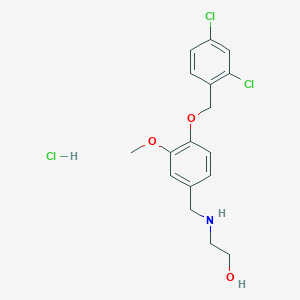 molecular formula C17H20Cl3NO3 B4096805 2-[[4-[(2,4-Dichlorophenyl)methoxy]-3-methoxyphenyl]methylamino]ethanol;hydrochloride 