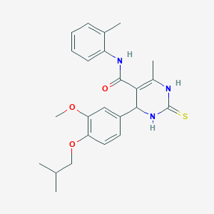 molecular formula C24H29N3O3S B4096820 4-(4-isobutoxy-3-methoxyphenyl)-6-methyl-N-(2-methylphenyl)-2-thioxo-1,2,3,4-tetrahydro-5-pyrimidinecarboxamide 