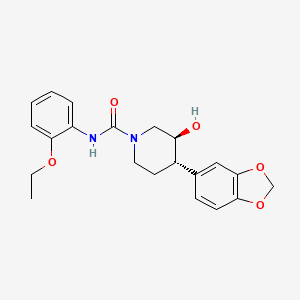 (3S*,4S*)-4-(1,3-benzodioxol-5-yl)-N-(2-ethoxyphenyl)-3-hydroxypiperidine-1-carboxamide