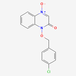 molecular formula C15H11ClN2O3 B4096858 1-[(4-chlorobenzyl)oxy]-2(1H)-quinoxalinone 4-oxide 