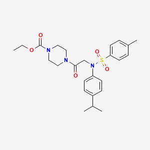 molecular formula C25H33N3O5S B4096893 ethyl 4-{N-(4-isopropylphenyl)-N-[(4-methylphenyl)sulfonyl]glycyl}-1-piperazinecarboxylate 