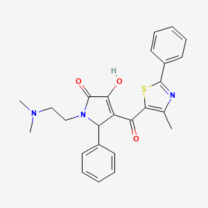 1-[2-(dimethylamino)ethyl]-4-hydroxy-3-(4-methyl-2-phenyl-1,3-thiazole-5-carbonyl)-2-phenyl-2H-pyrrol-5-one