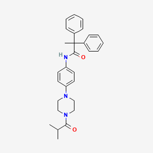 N-[4-(4-isobutyryl-1-piperazinyl)phenyl]-2,2-diphenylpropanamide