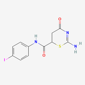 molecular formula C11H10IN3O2S B4096932 2-amino-N-(4-iodophenyl)-4-oxo-5,6-dihydro-4H-1,3-thiazine-6-carboxamide 