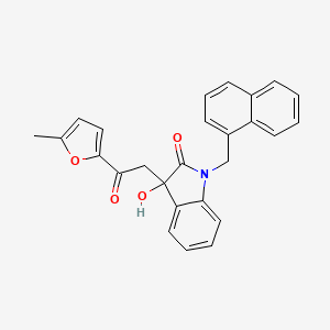 3-hydroxy-3-[2-(5-methyl-2-furyl)-2-oxoethyl]-1-(1-naphthylmethyl)-1,3-dihydro-2H-indol-2-one