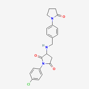 1-(4-Chlorophenyl)-3-{[4-(2-oxopyrrolidin-1-yl)benzyl]amino}pyrrolidine-2,5-dione