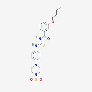 3-butoxy-N-[({4-[4-(methylsulfonyl)-1-piperazinyl]phenyl}amino)carbonothioyl]benzamide