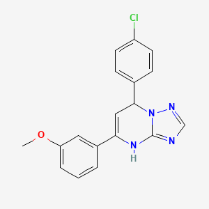 7-(4-chlorophenyl)-5-(3-methoxyphenyl)-4,7-dihydro[1,2,4]triazolo[1,5-a]pyrimidine