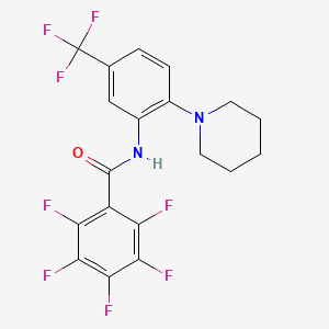 molecular formula C19H14F8N2O B4097060 2,3,4,5,6-pentafluoro-N-[2-(1-piperidinyl)-5-(trifluoromethyl)phenyl]benzamide 