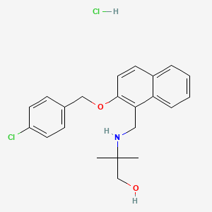 2-[[2-[(4-chlorophenyl)methoxy]naphthalen-1-yl]methylamino]-2-methylpropan-1-ol;hydrochloride