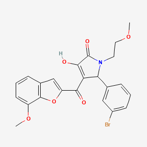 5-(3-bromophenyl)-3-hydroxy-4-(7-methoxy-1-benzofuran-2-carbonyl)-1-(2-methoxyethyl)-2,5-dihydro-1H-pyrrol-2-one