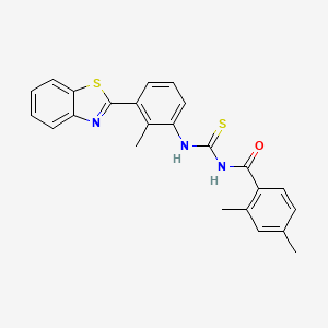 molecular formula C24H21N3OS2 B4097076 N-({[3-(1,3-benzothiazol-2-yl)-2-methylphenyl]amino}carbonothioyl)-2,4-dimethylbenzamide 