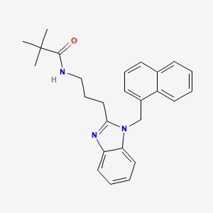 molecular formula C26H29N3O B4097092 2,2-dimethyl-N-{3-[1-(naphthylmethyl)benzimidazol-2-yl]propyl}propanamide 