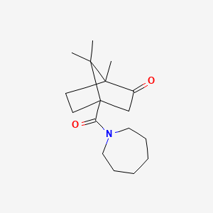 molecular formula C17H27NO2 B4097151 4-(1-azepanylcarbonyl)-1,7,7-trimethylbicyclo[2.2.1]heptan-2-one 