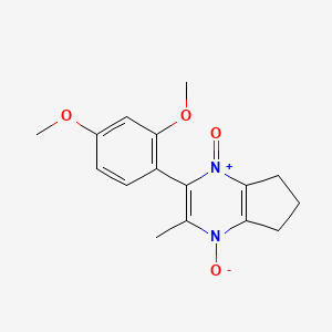 3-(2,4-dimethoxyphenyl)-2-methyl-1-oxido-6,7-dihydro-5H-cyclopenta[b]pyrazin-4-ium 4-oxide