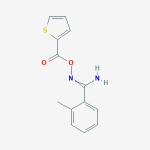 molecular formula C13H12N2O2S B409722 [[Amino-(2-methylphenyl)methylidene]amino] thiophene-2-carboxylate 