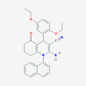 molecular formula C30H29N3O3 B4097233 2-amino-4-(2,5-diethoxyphenyl)-1-(1-naphthyl)-5-oxo-1,4,5,6,7,8-hexahydro-3-quinolinecarbonitrile 