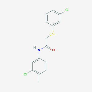 N-(3-chloro-4-methylphenyl)-2-[(3-chlorophenyl)thio]acetamide