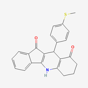 10-[4-(methylsulfanyl)phenyl]-6,7,8,10-tetrahydro-5H-indeno[1,2-b]quinoline-9,11-dione