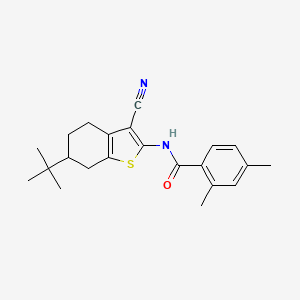 N-(6-tert-butyl-3-cyano-4,5,6,7-tetrahydro-1-benzothiophen-2-yl)-2,4-dimethylbenzamide