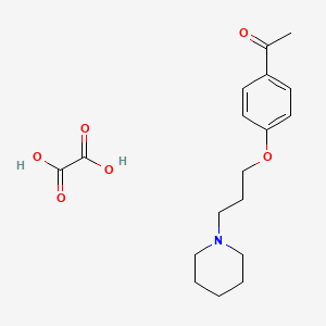 molecular formula C18H25NO6 B4097342 1-{4-[3-(1-piperidinyl)propoxy]phenyl}ethanone oxalate 