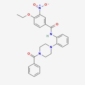 N-[2-(4-benzoyl-1-piperazinyl)phenyl]-4-ethoxy-3-nitrobenzamide