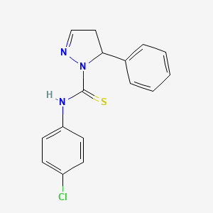 N-(4-chlorophenyl)-5-phenyl-4,5-dihydro-1H-pyrazole-1-carbothioamide