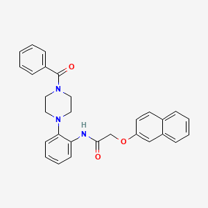 2-(naphthalen-2-yloxy)-N-{2-[4-(phenylcarbonyl)piperazin-1-yl]phenyl}acetamide