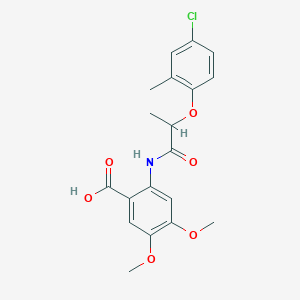 2-{[2-(4-chloro-2-methylphenoxy)propanoyl]amino}-4,5-dimethoxybenzoic acid