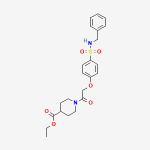 Ethyl 1-[2-[4-(benzylsulfamoyl)phenoxy]acetyl]piperidine-4-carboxylate