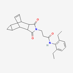 molecular formula C24H28N2O3 B4097437 N-(2,6-diethylphenyl)-3-(1,3-dioxooctahydro-4,6-ethenocyclopropa[f]isoindol-2(1H)-yl)propanamide 