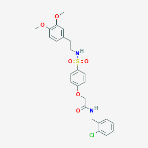 N-[(2-chlorophenyl)methyl]-2-[4-[2-(3,4-dimethoxyphenyl)ethylsulfamoyl]phenoxy]acetamide