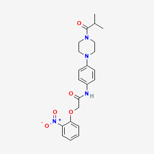 N-[4-(4-isobutyryl-1-piperazinyl)phenyl]-2-(2-nitrophenoxy)acetamide