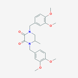 molecular formula C23H28N2O6 B4097470 1,4-Bis[(3,4-dimethoxyphenyl)methyl]-5-methylpiperazine-2,3-dione 