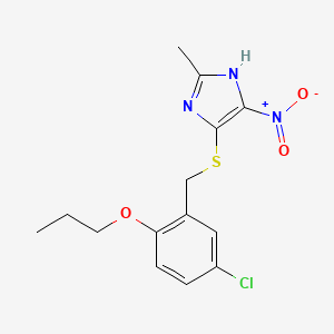 4-[(5-chloro-2-propoxyphenyl)methylsulfanyl]-2-methyl-5-nitro-1H-imidazole