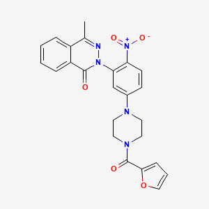 molecular formula C24H21N5O5 B4097483 2-{5-[4-(furan-2-ylcarbonyl)piperazin-1-yl]-2-nitrophenyl}-4-methylphthalazin-1(2H)-one 