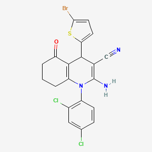 molecular formula C20H14BrCl2N3OS B4097505 2-amino-4-(5-bromo-2-thienyl)-1-(2,4-dichlorophenyl)-5-oxo-1,4,5,6,7,8-hexahydro-3-quinolinecarbonitrile 