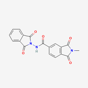 molecular formula C18H11N3O5 B4097517 N-(1,3-dioxoisoindol-2-yl)-2-methyl-1,3-dioxoisoindole-5-carboxamide 