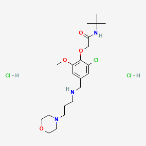 molecular formula C21H36Cl3N3O4 B4097521 N-tert-butyl-2-[2-chloro-6-methoxy-4-[(3-morpholin-4-ylpropylamino)methyl]phenoxy]acetamide;dihydrochloride 