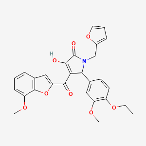 5-(4-ethoxy-3-methoxyphenyl)-1-(2-furylmethyl)-3-hydroxy-4-[(7-methoxy-1-benzofuran-2-yl)carbonyl]-1,5-dihydro-2H-pyrrol-2-one