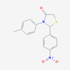molecular formula C16H14N2O3S B409754 2-(4-Nitro-phenyl)-3-p-tolyl-thiazolidin-4-one 