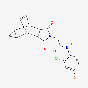 N-(4-bromo-2-chlorophenyl)-2-(1,3-dioxooctahydro-4,6-ethenocyclopropa[f]isoindol-2(1H)-yl)acetamide