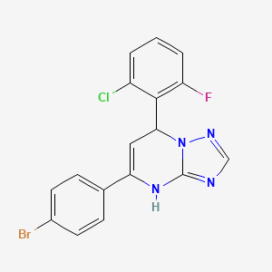 5-(4-BROMOPHENYL)-7-(2-CHLORO-6-FLUOROPHENYL)-4H,7H-[1,2,4]TRIAZOLO[1,5-A]PYRIMIDINE