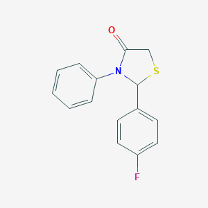 molecular formula C15H12FNOS B409758 2-(4-Fluorophenyl)-3-phenyl-1,3-thiazolidin-4-one 