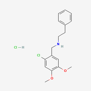 molecular formula C17H21Cl2NO2 B4097581 N-[(2-chloro-4,5-dimethoxyphenyl)methyl]-2-phenylethanamine;hydrochloride 