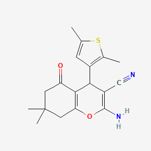 2-amino-4-(2,5-dimethyl-3-thienyl)-7,7-dimethyl-5-oxo-5,6,7,8-tetrahydro-4H-chromene-3-carbonitrile