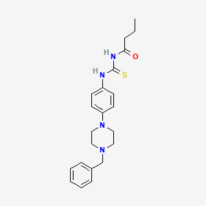 1-[4-(4-BENZYLPIPERAZIN-1-YL)PHENYL]-3-BUTANOYLTHIOUREA