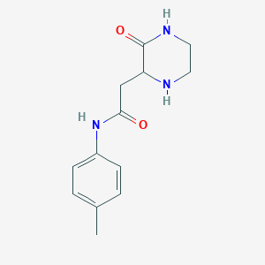 molecular formula C13H17N3O2 B4097650 N-(4-methylphenyl)-2-(3-oxopiperazin-2-yl)acetamide 