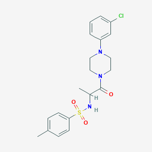 N-{2-[4-(3-chlorophenyl)-1-piperazinyl]-1-methyl-2-oxoethyl}-4-methylbenzenesulfonamide